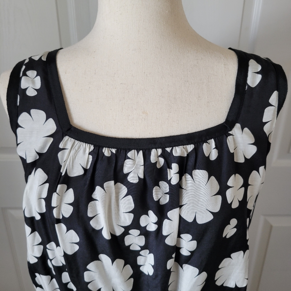 Max Studio Silk/Bamboo Blend Sleeveless Foral Dress Sz XS